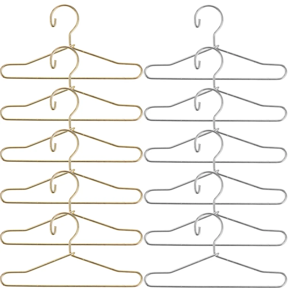 20 Pcs Mini Hanger Coat Hangers Clothes for House Dress Clothing Metal Accessory Pants