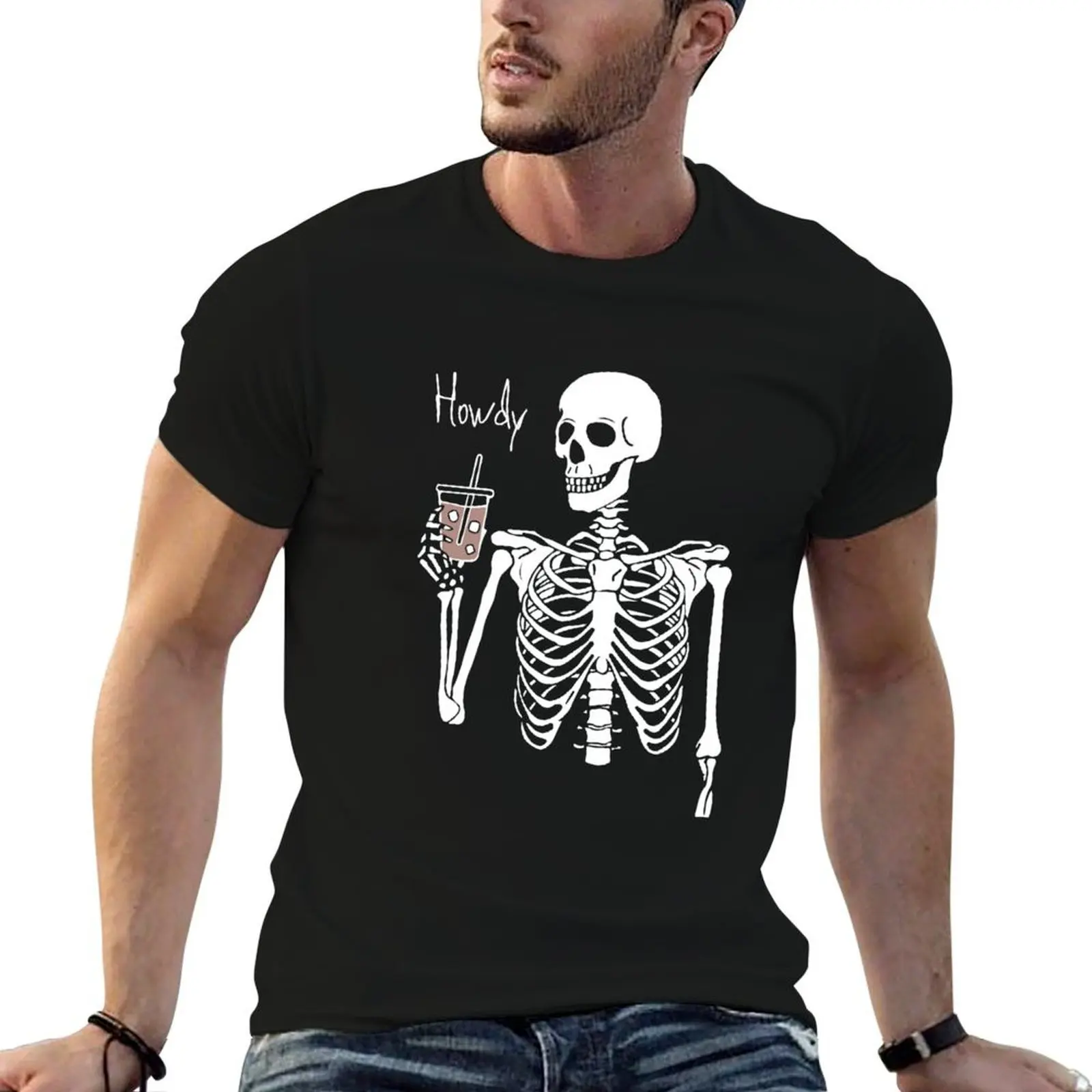 Howdy Skeleton , Ryan Trahan T-Shirt vintage clothes football t shirt Men's t-shirt