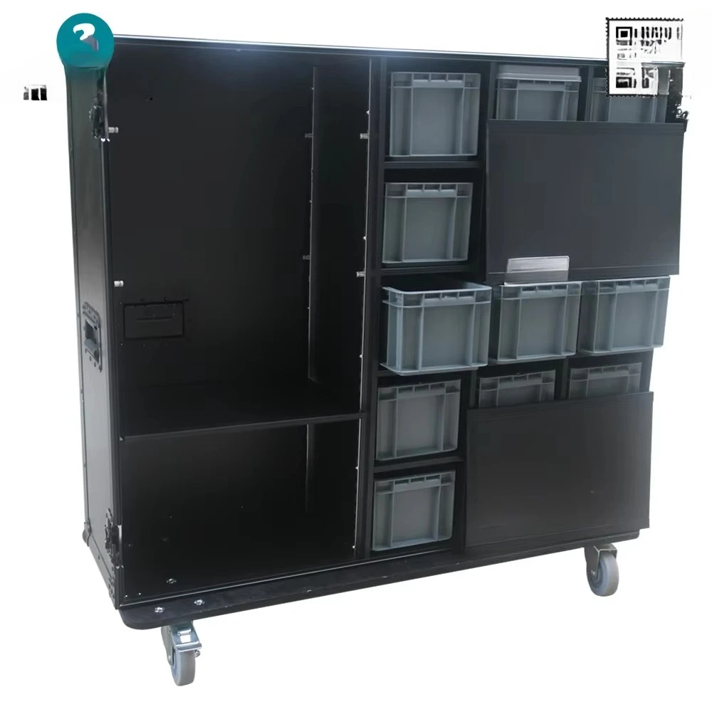 Kkmark Custom Euro Plastic Drawers Storage Motorsport Tool Flight Road Case for Auto Racing
