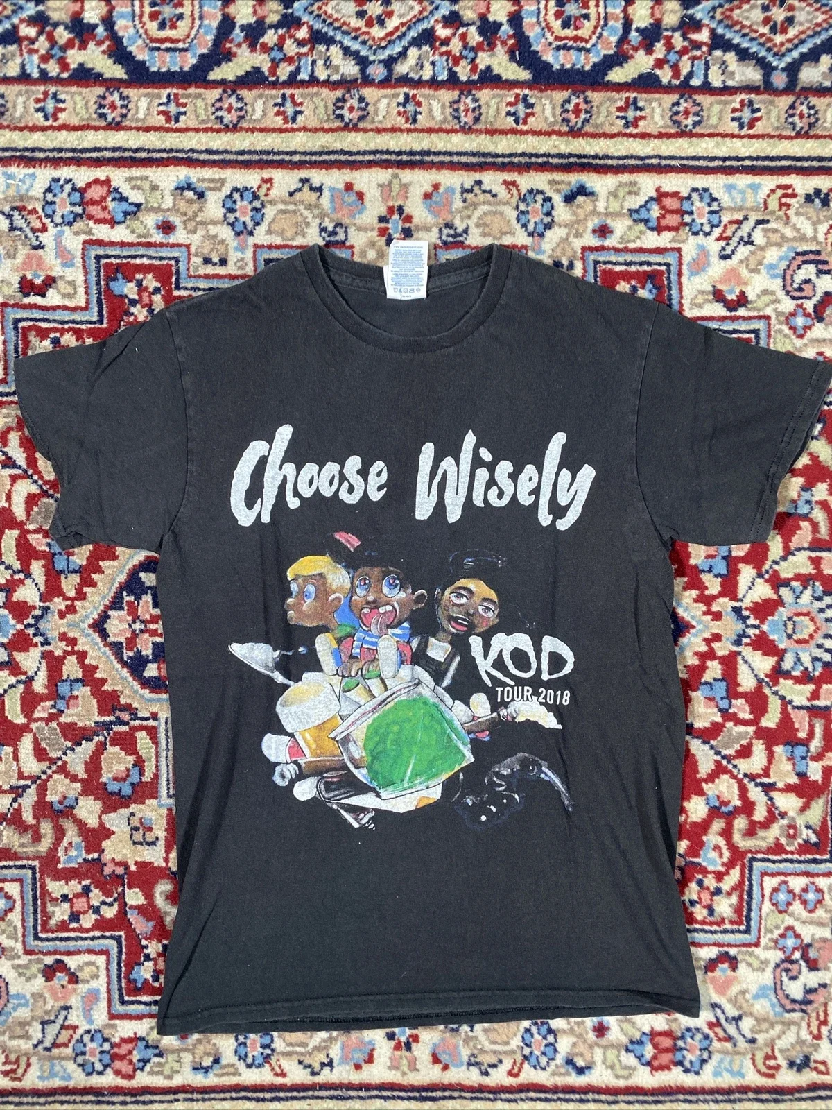 J Cole KOD Tour T Shirt Size Small Black Hip Hop Rap Dreamville