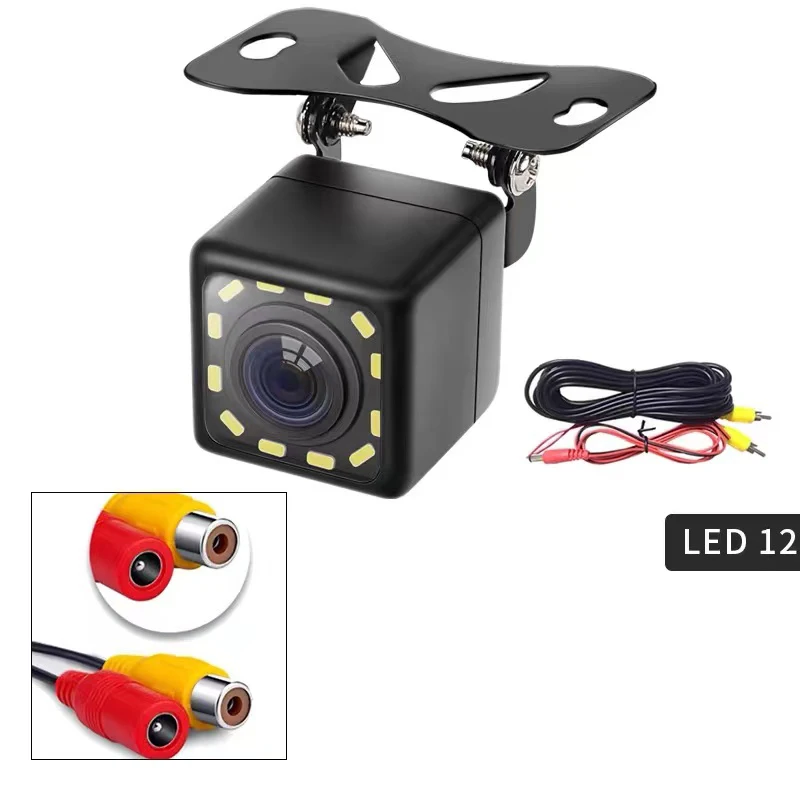 Car Camera CVBS HD 12LED Car Rear View Reversing Camera Reversing Parking HD Night Vision Waterproof