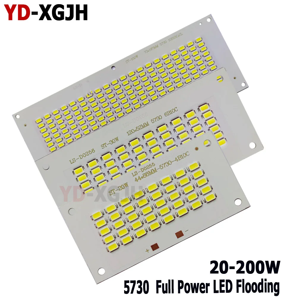 Full Power LED Floodlight PCB 20W 30W 50W 100W 150W 200W SMD 5730 LED PCB Board Lamp Aluminum Plate for Rectangle Led Floodlight