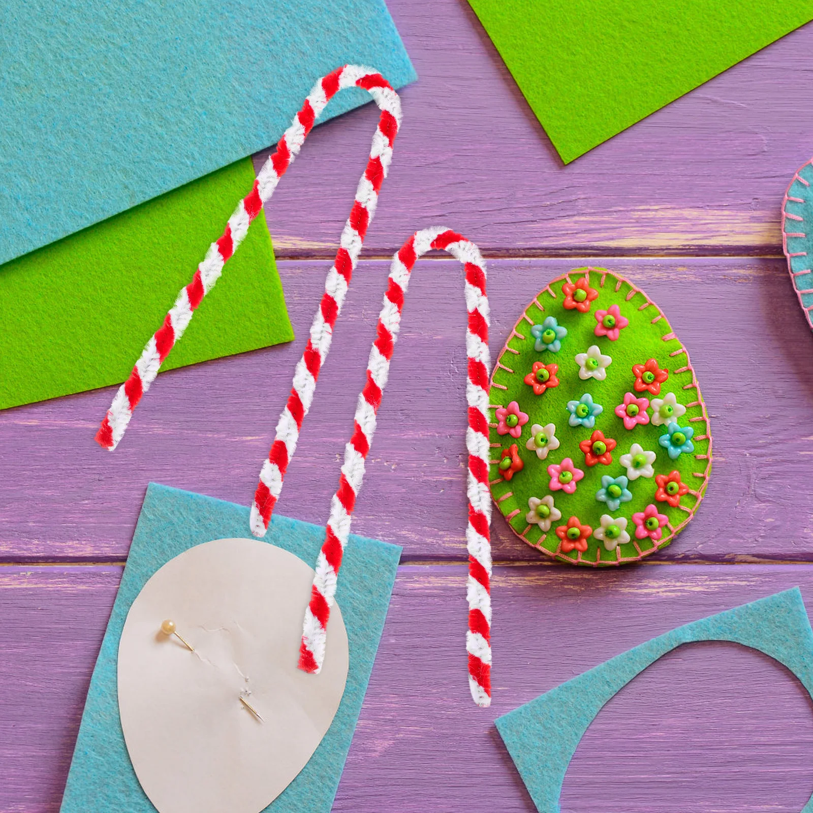 

50pcs Two-Tone Craft Chenille Stems Bendable Diy Sticks For Kids Educational Art Supplies Handmade Kit Party Favor Gift Set Pipe