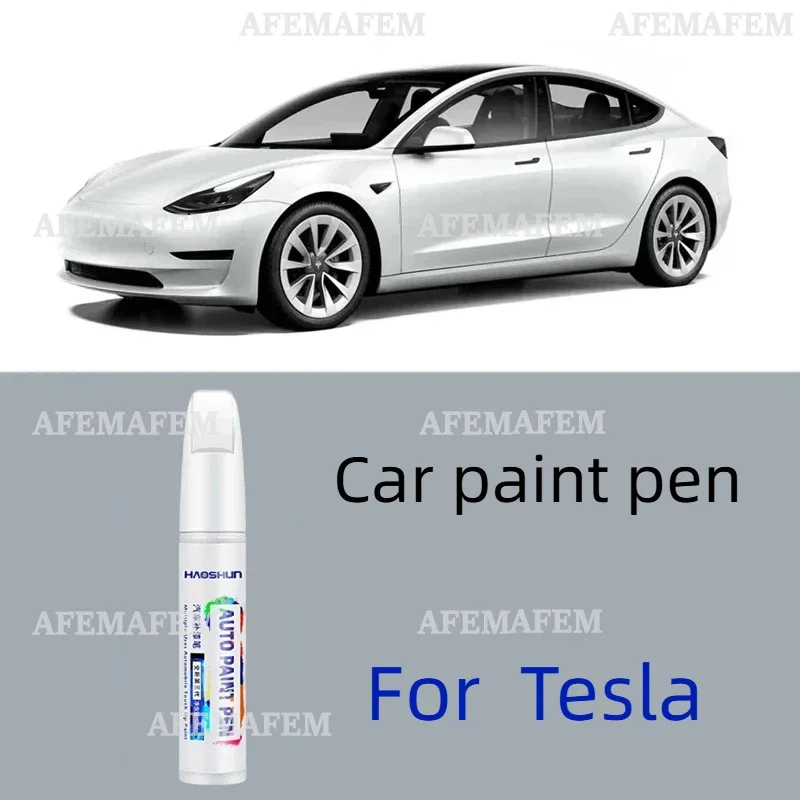 For  Tesla Model 3 Y X S  Automotive Paint Repair Pen Pearl White Clearcoat Pen Accessories Black White Red Blue Gray Silver