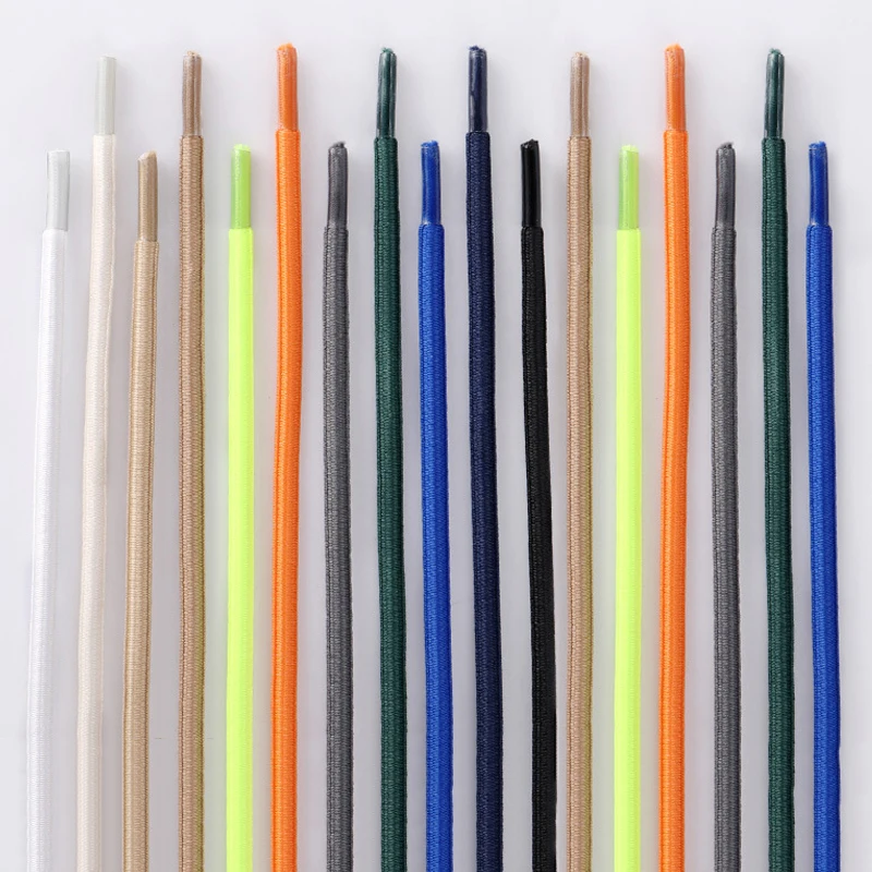 1Pair/3Pair 4mm-wide Oval Shoelaces High-quality Elastic Laces Suitable for A Variety of Shoes Round Sport Shoelaces