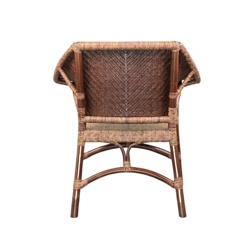 

High-end woven backrest single home leisure new Chinese and Japanese rattan braided meditation chair