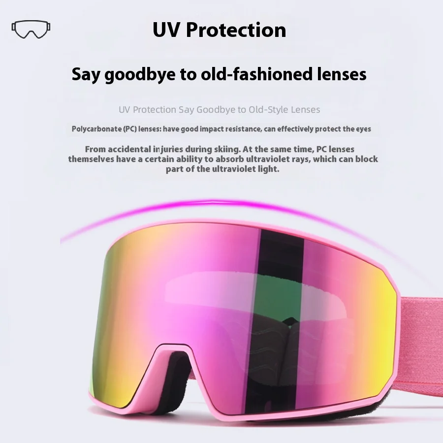 

Лыжные очки с двухслойными противотуманными, защитой от ультрафиолета, OTG-совместимыми очками, для мужчин и женщин — идеально подходят для катания на лыжах, сну