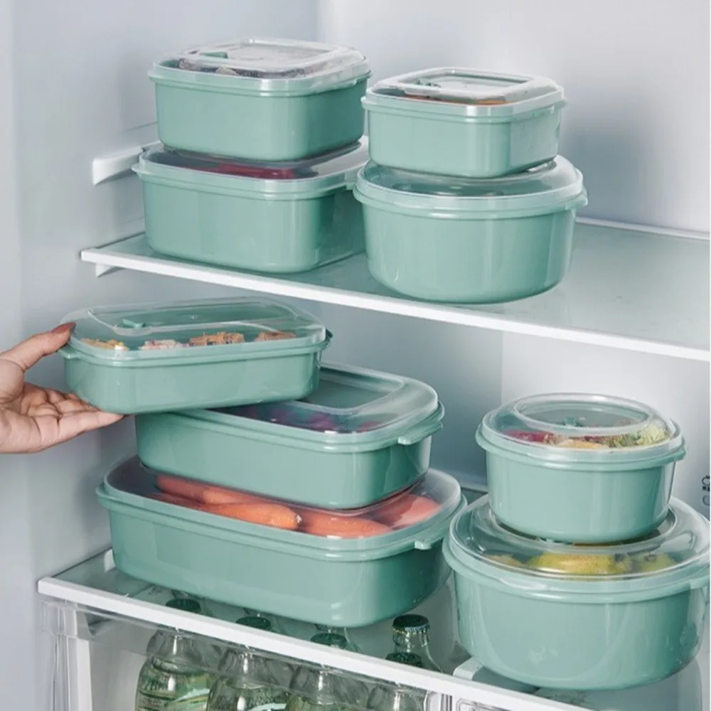 

Прозрачный ящик для хранения в холодильнике, многофункциональный ящик для хранения свежих продуктов с крышкой, герметичный футляр для многоразовых продуктов