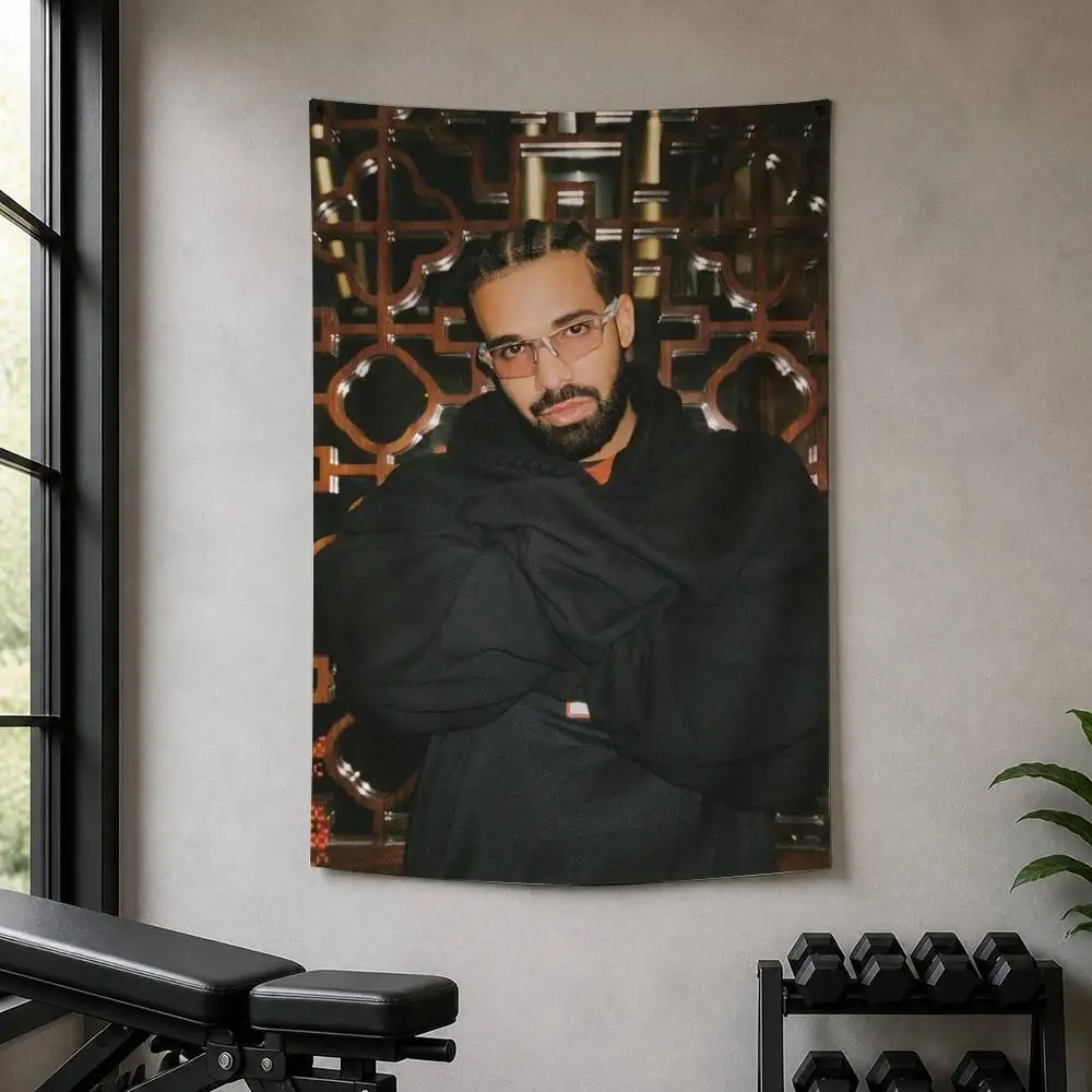 singer Drake Decorative Hanging Flag with Grommets for Garage Bedroom Dorm Wall Decor