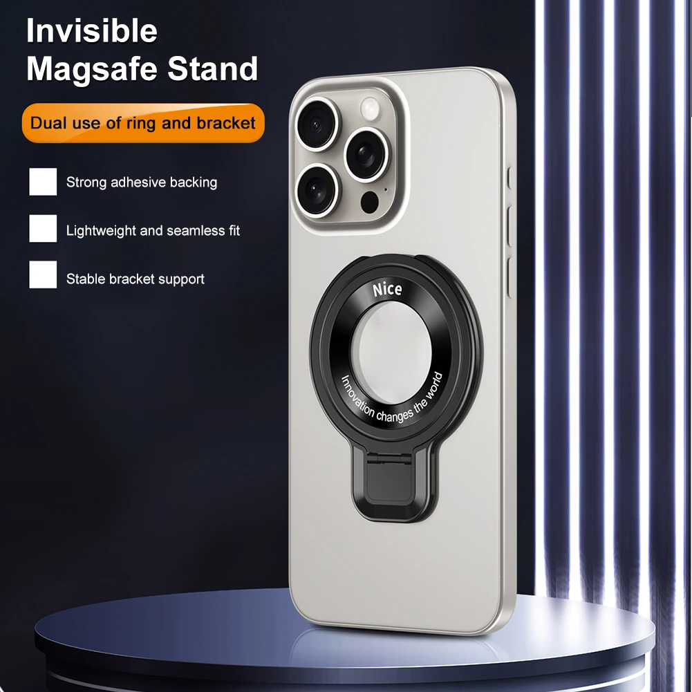 ขาตั้งแม่เหล็กที่มองไม่เห็นที่จับโทรศัพท์แม่เหล็กปรับได้ที่จับโทรศัพท์แม่เหล็กแข็งแรงที่จับโทรศัพท์สำหรับ iPhone 15 14 13 12
