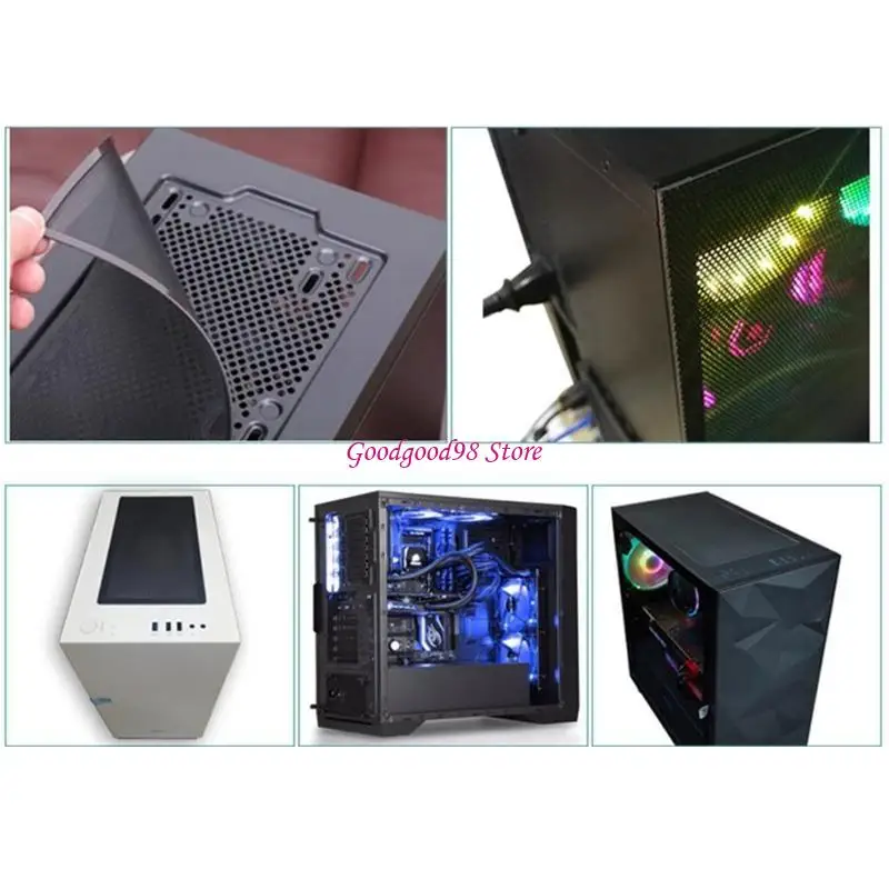 Dust Cover PVC Fan Dustproof Filter for Computer for Case Fan Cooling Mesh Squar 
