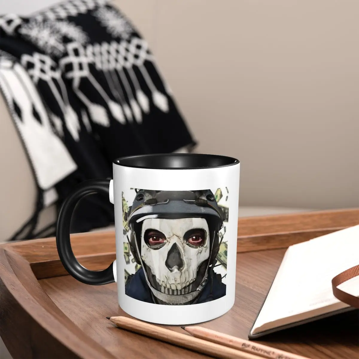 

Silly Ghost Cod Mug Funny Ceramic Coffee Cups Tea Mugs Milk Cup Drinkware Gift for Woman Man