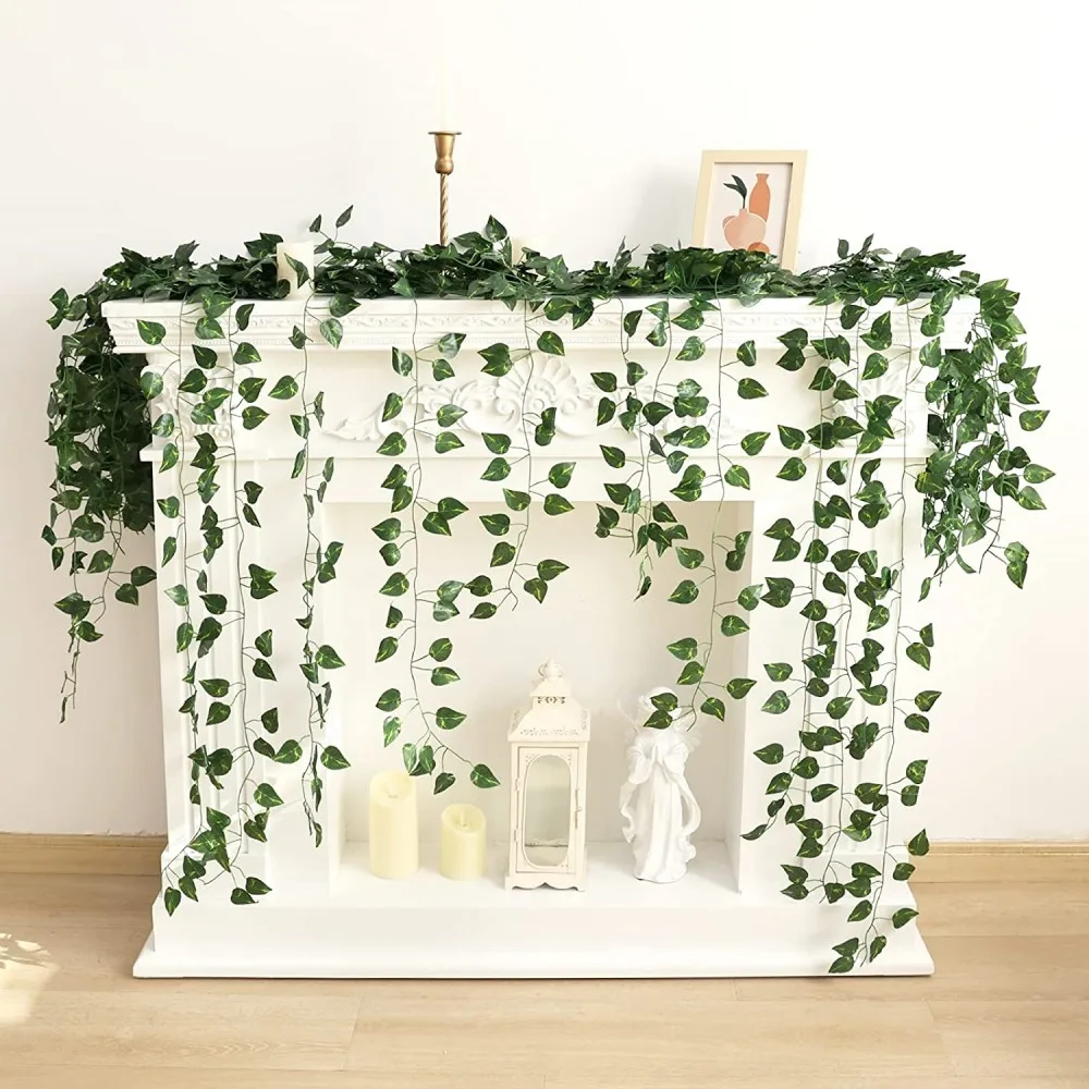 Hot Selling Artificial Plants Rattan Leaf Ivy Vine For Home Wedding Party Decoration Wholesale DIY Hanging Garland Fake Flowers