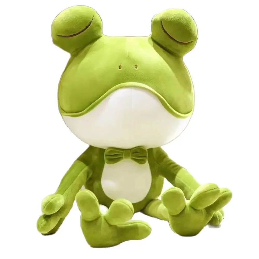 

38/53CM Green Soft Frog Plush Toy Big Head Long Legs Cute Shape Frog Doll Party Display A Child Gift Friend Birthday