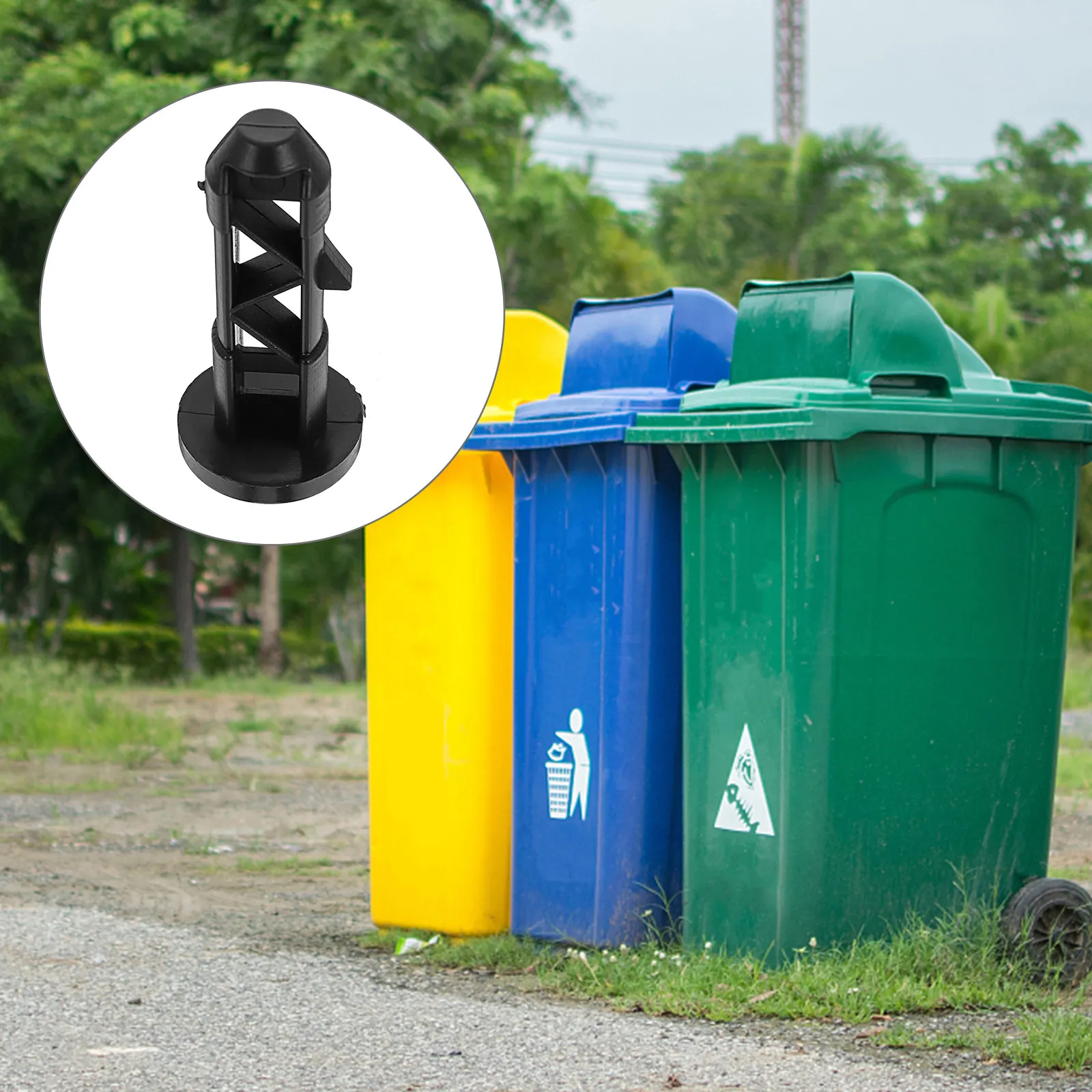 

10Pcs Trash Can Cover Link Plugs Plastic Dustbin Lid Latches for Chemical Bucket Outdoor Indoor Use Trashcan Accessories Bin