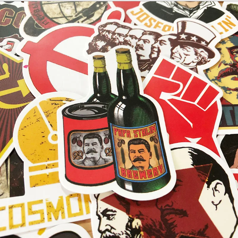 10/30/50pcs   Stalin Ussr Cccp Graffiti Cool Helmet Classic  Stickers  Skateboard Travel Suitcase Phone Laptop Luggage Cute Kids