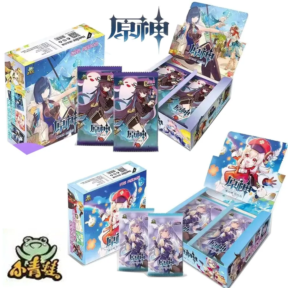 

New Game Anime Genshin Impact Figure Collection Cp Ssp Sp Pr Ur Slr Shogun Ganyu Hutao Keqing Desk Decoration Metal Card