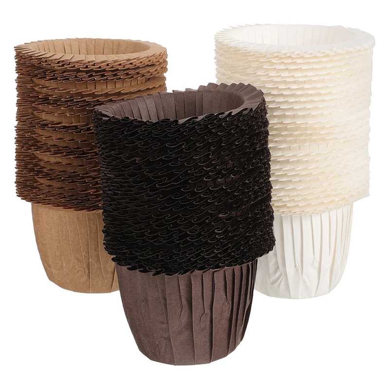 

30Pcs Cake Baking Mold Rolled Edge Cupcake Paper Cups For Wedding Baby Shower Christmas Party Decor Bakery Home Kitchen Supply