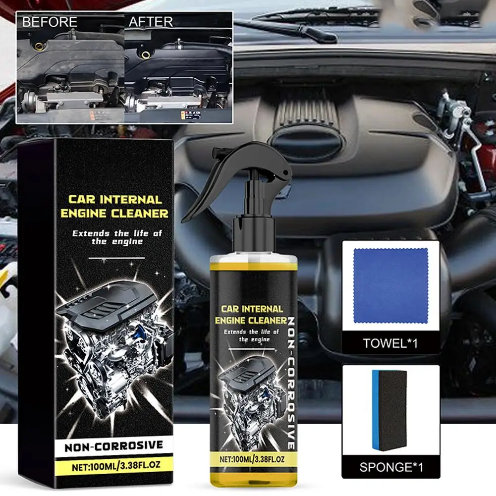 Car Engine Bay Cleaner Powerful Decontamination Degreaser Auto Cleaning No-disassembly Cleaning Mud Agent Compartment Remov N7T3