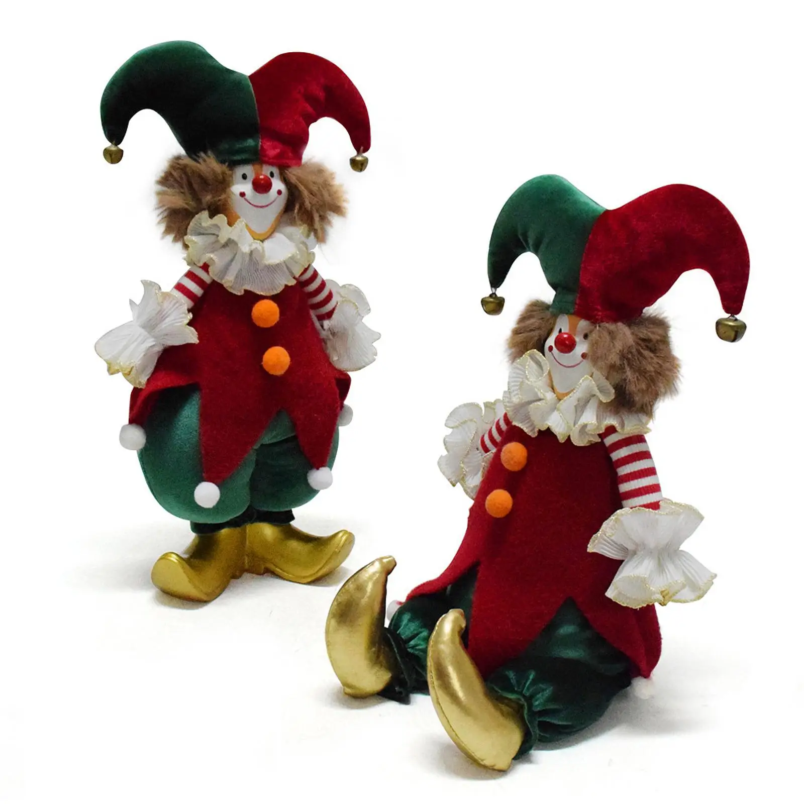 Christmas Clown Doll Home Decor Party Favors Ideal Gift Scene Layout Xmas Figure Figurine for Kitchen Showcase Sofa Desk Bedroom