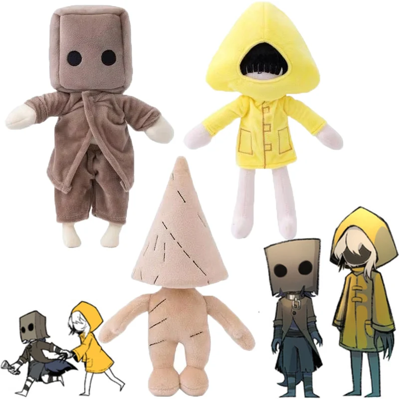 Little Nightmare 2 Plush Toys Surrounding the Game Small Six Stuffed Doll Cute Box People Plushie Pillow Birthday Christmas Gift