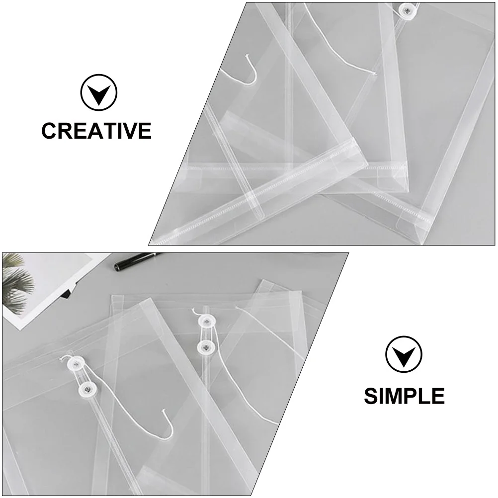 

10Pcs Document Bag Heavy Duty File Storage Pouch for Office School Use Waterproof File Holder Neat Paper Management Tool