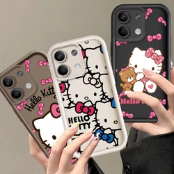 Cute Sario Hello Kitty For Xiaomi Redmi Note 13 12 11 10 9 12C 10 9A 9C Pro Soft Shockproof Eye Ladder Phone Case