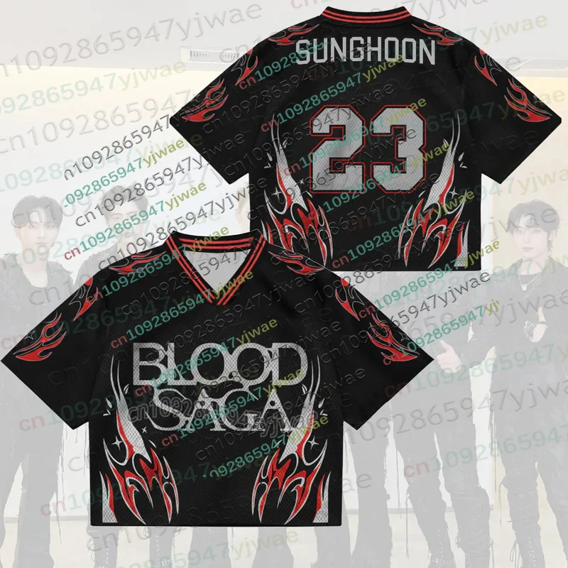 Kpop Blood Saga Enhypen Fans Gift Gothic Streetwear Mix Mesh World