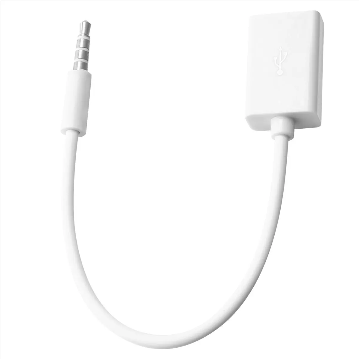 (A89Z) Conector de audio AUX macho de 3,5 mm a USB 2,0 hembra, cable convertidor para coche, MP3, para teléfonos inteligentes y celulares