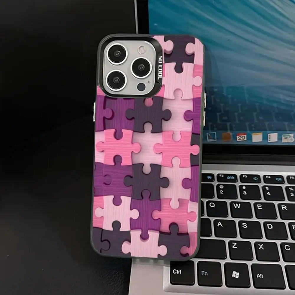 

Design of spliced building blocks case for iPhone 16 15 14 13 12 11 Pro/ Max/Plus shock-proof rear cover anti-fingerprint