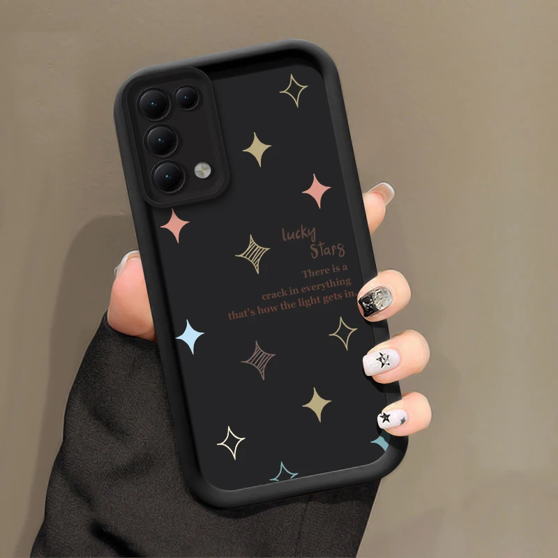 Bright Colorful Stars Silicone Case For OPPO Reno 2 2F 2Z 3 4 4Z 4F Pro Lite Camera Lens Protection Shockproof Soft Phone Cover