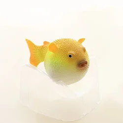 Aquarium Fish Tank Puffer Fish Aquarium Artificial Puffer Fish Tank Decor Glowing Effect Man-made Fishes 1pcs