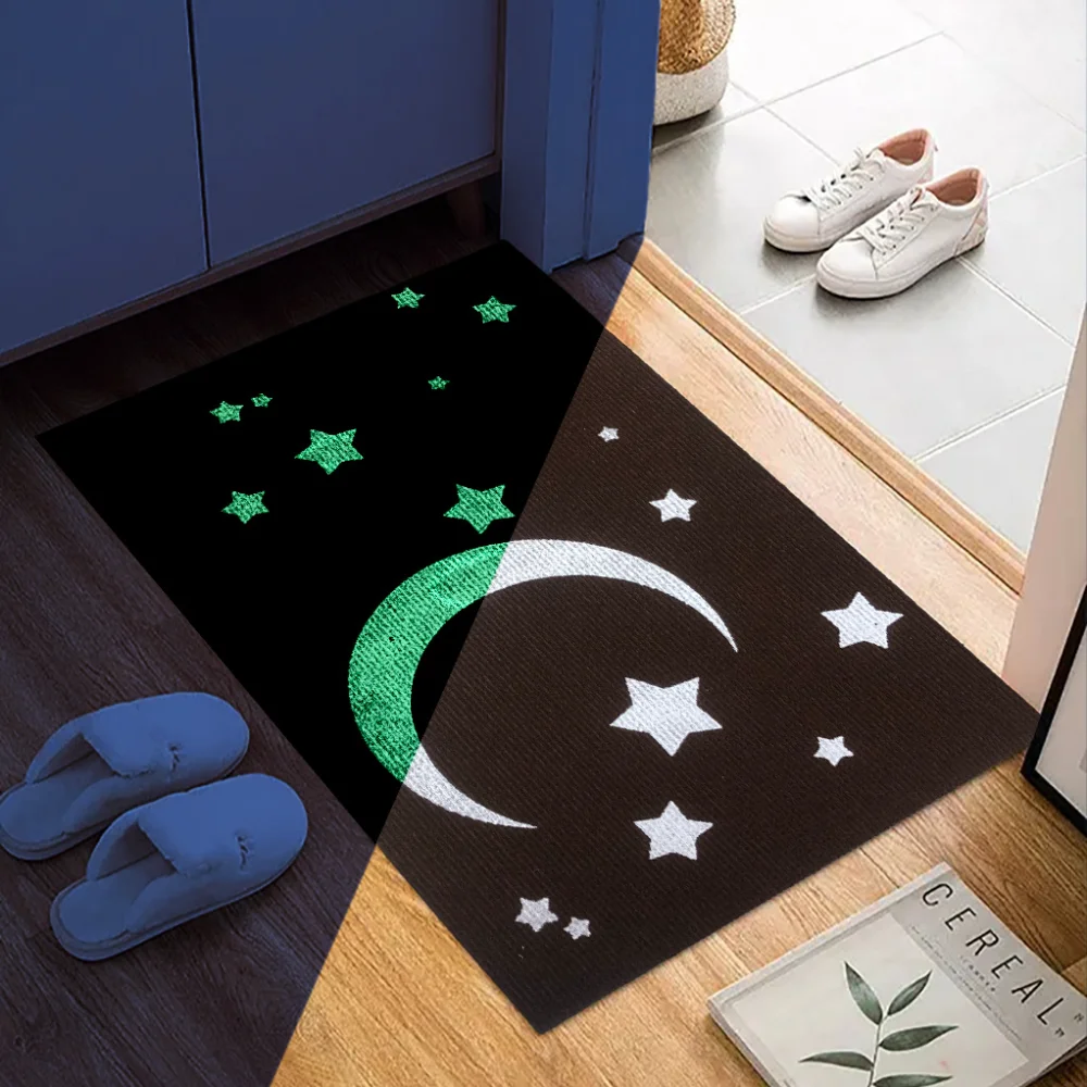 Luminous Carpet anti-slip bath mat Living Room Soft Carpet Bedroom Door Mat Kids Room bed side Glow In Dark foot Pad Home Decor