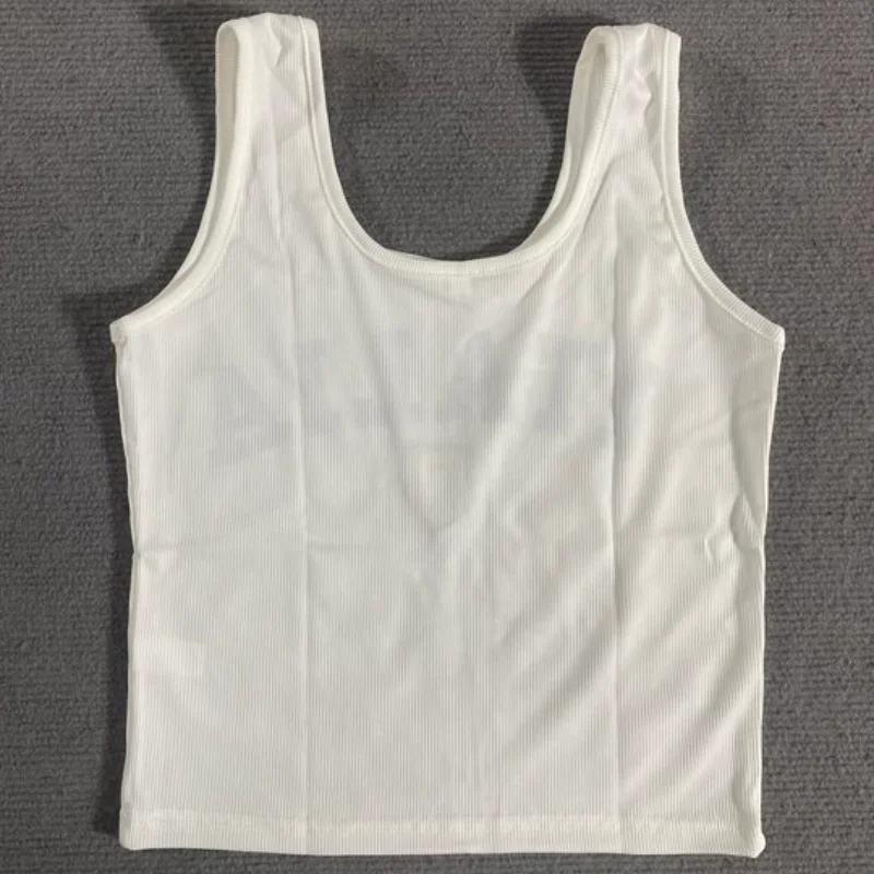 2025 summer new U-neck pullover print sleeveless exposed navel women's top camisole vest Y2K