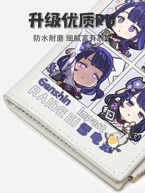 Permainan Anime Genshin Impact Klee Kaedehara Kazuha Dompet Koin Anak-anak Dompet Pendek Khusus Siswa Tempat Kartu