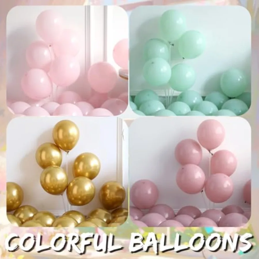 الربيع فراشة بالون قوس Kit137Pcs الباستيل الوردي الأخضر الذهب بالون جارلاند مع ثلاثية الأبعاد فراشة ملصق كبير فراشة احباط الكرة