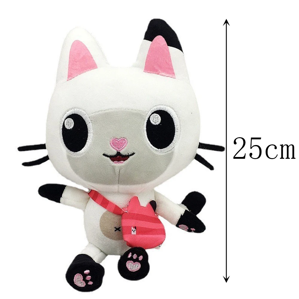 Maison de poupée Gabby chaude en peluche Mercat dessin animé animaux en peluche chat souriant voitur