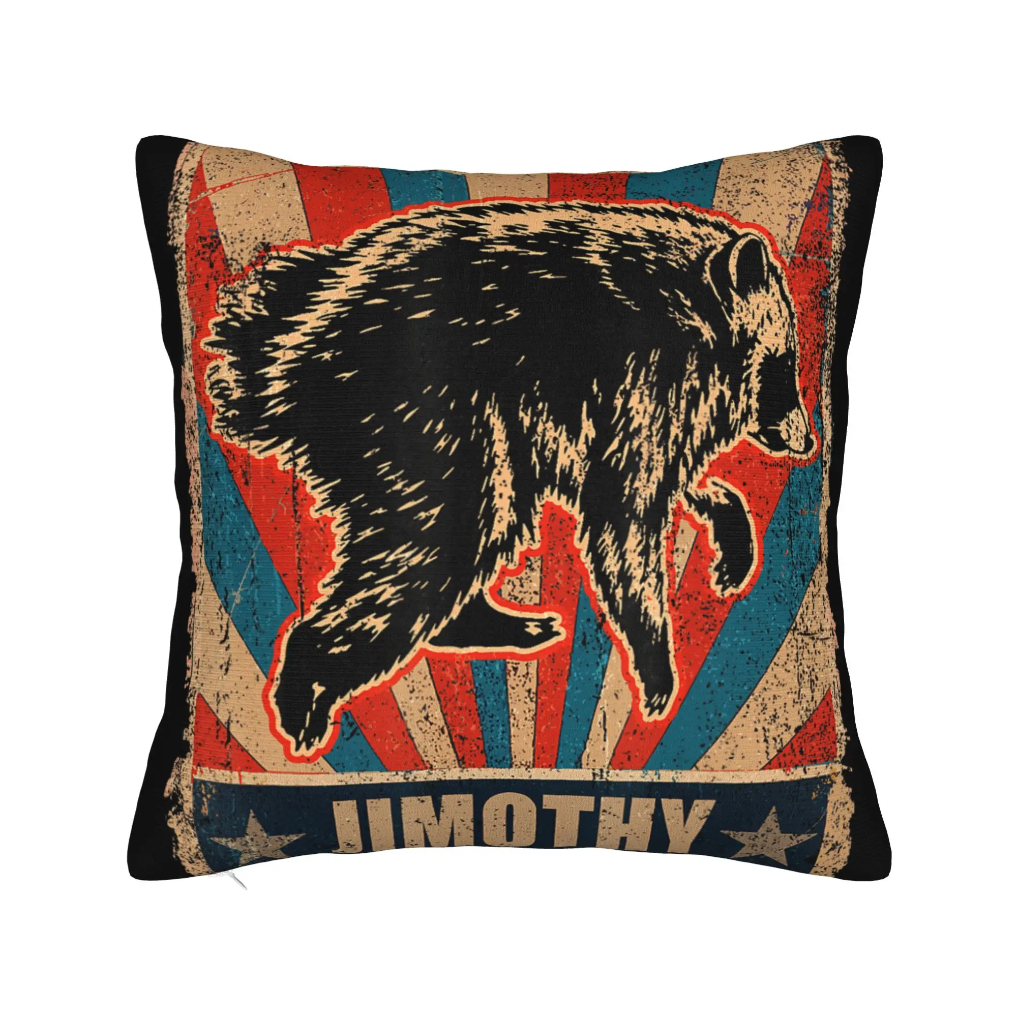 Jimothy Viral Raccoon Shirt Funny Trash Panda Wildlife Pillow Case  Square Pillow Cover Cute Funny Cushion Cover  Home Decor