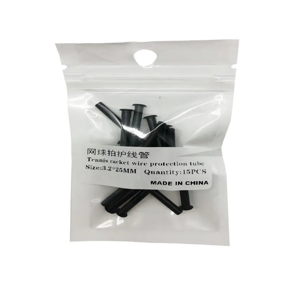 حلقات مضرب التنس باللون الأسود لاستبدال أجزاء الأدوات العالمية 15 قطعة