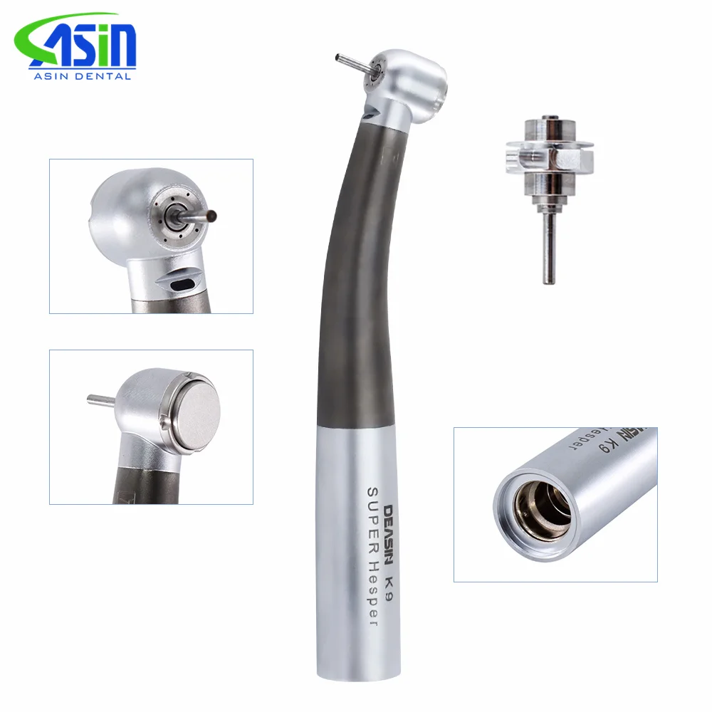 Titanium Alloy Dental Handpiece Optical Fiber Torque Head Air Turbine Ceramic Bearing for KaVo 2/4/6 Hole Connector Dentist Tool