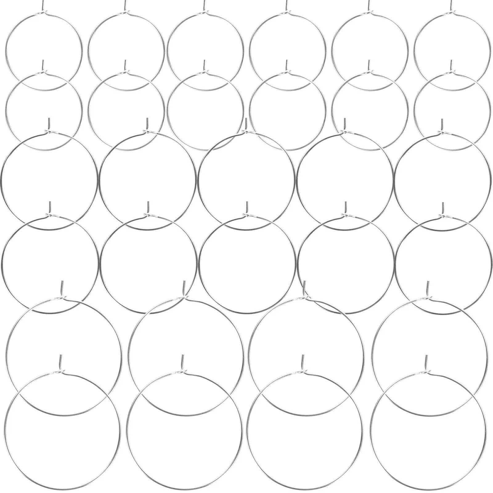 150 Piezas de Aros para Pendientes de Tamaños Variados, Aros Redondos para Hacer Joyería, Círculos para Pendientes DIY, Accesorios Impresionantes para Pendientes