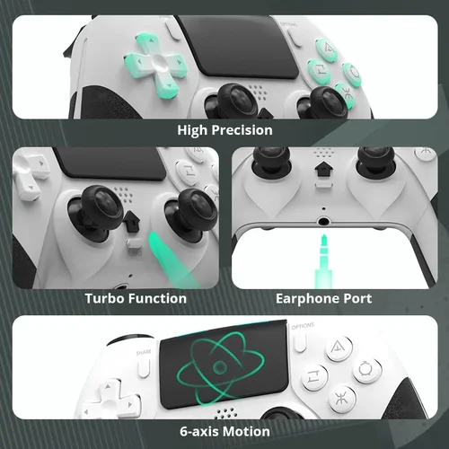Imagen 2 del producto Controlador de juego inalámbrico DATA FROG para PS4/para PS4 Pro/para PS4 Slim, Joystick para PC, controlador de vibración dual