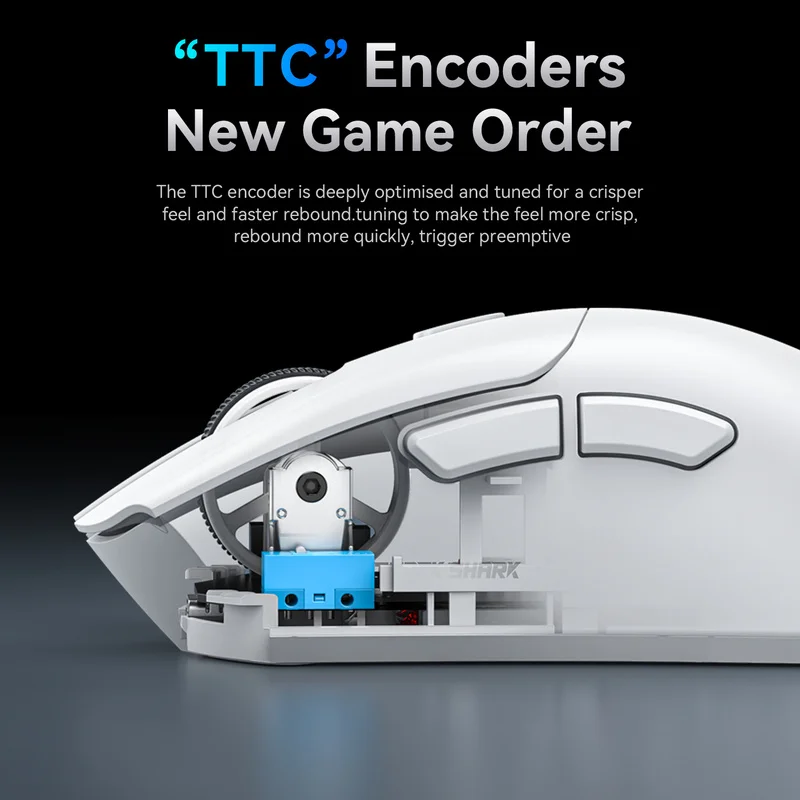 New Attack Shark R1 Lightweight Mouse Pwa3311 Sensor Ttc Encoder Three Mode Wireless Bluetooth BoyE-Sports Office Notebook Mouse