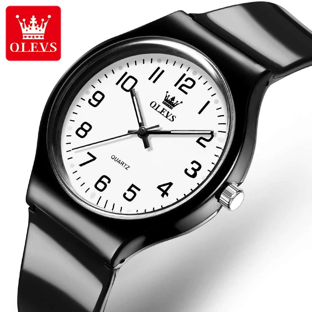 OLEVS New Quartz Watches Silicone Strap Simplicity Digital Dial Original Waterproof Watches Special for Students Men Women 5648