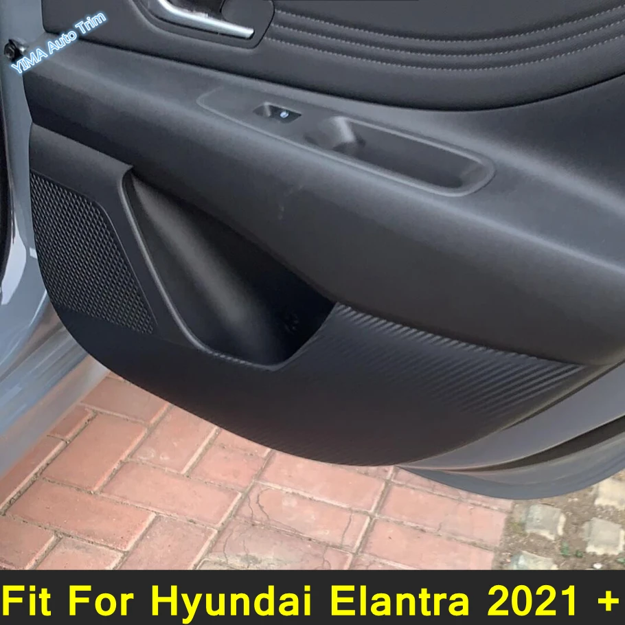 

Carbon Fiber Car Door Anti Kick Pad Protective Strip Sticker Anti-Dirty Film Cover For Hyundai Elantra 2021 - 2023 Accessories