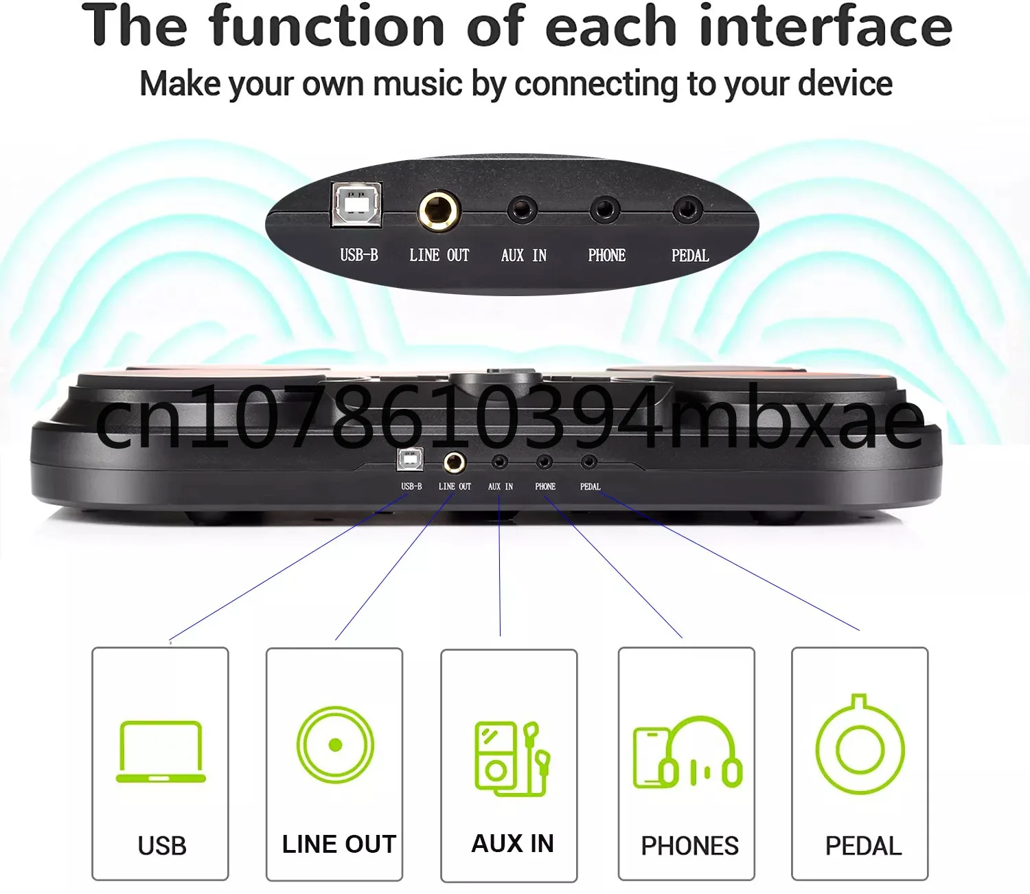 New Plug-in Earphone Easy Loading and Unloading Double Trigger Children Adult Strike Board Electronic Drum