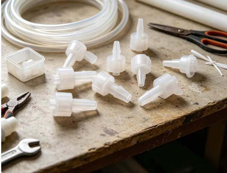 20Pcs Straight Plastic Luer Hose Connectors Peristaltic Pump Fittings for Laboratory Scientific Research