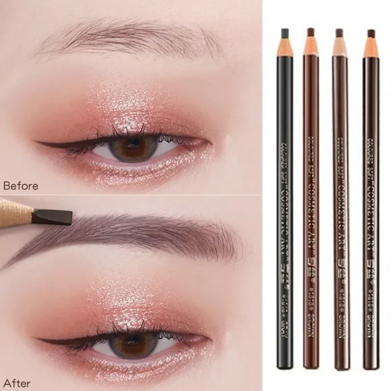 Eyebrow Pencil Waterproof Tattoo Pen Eyeliner Not Smudged Long Lasting Makeup Product Eyes Cosmetics with Pencil Sharpener