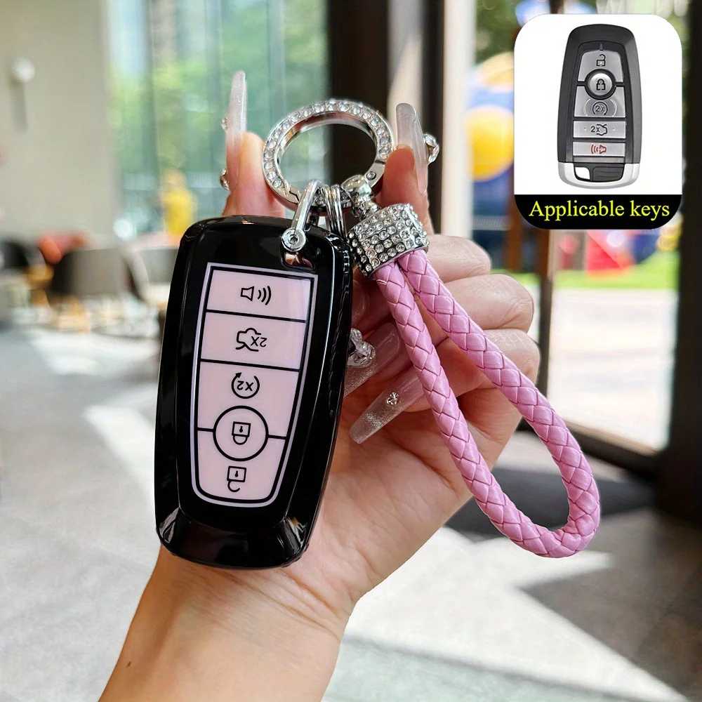 

Новый стильный автомобильный брелок для ключей для Ford Ranger Wildtrak Focus C-Max Galaxy Mondeo для Mustang Explorer Edge EcoSport, аксессуары