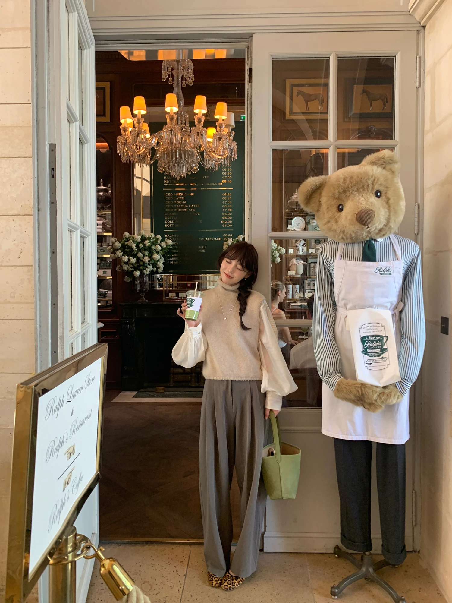 

Брюки с высокой талией и широкими штанинами для повседневной носки, кофейно-коричневые, женские, свободного кроя, LE LALIN One Cup Latte